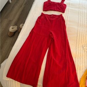 Red Two Piece Set